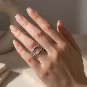 925 Moissanite Diamond Studded <b>Infinity</b> Twist Wedding Band in Sterling Silver Wedding & Engagement Ring for Women's. - Product Image 2