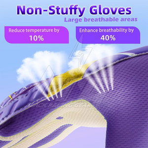 Guantes de Portero de Fútbol con Palma de Látex Alemán, Alta Adherencia, Protección para los Dedos, Transpirables, Muñeca Ajustable, Personalizables, OEM - Product Image 3