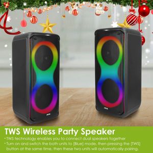 Altoparlante Portatile Wireless per Feste con 7 Luci Colorate, Telecomando, Funzione TWS, Radio FM, Lettore USB e Schede MMC - Product Image 3