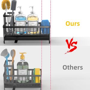 Organizador de Fregadero de Cocina Extra Grande de Acero Inoxidable con Soporte para Cepillos y Esponjas con Escurridor para Almacenamiento de Utensilios - Product Image 2