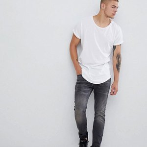 Men's <b>White</b> O-Neck Short Sleeve Regular Fit Cotton Jersey Casual T-Shirt Solid Color <b>Plain</b> Dyed Knitted Design - Product Image 1