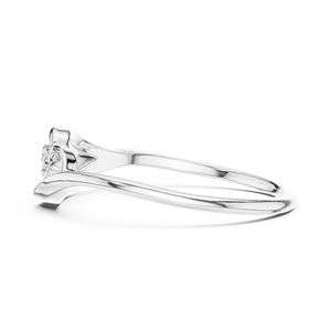 SERENITY FLOW LAB GROWN CUT DIAMOND <b>RING</b> <b>SET</b> 18KT WHITE <b>GOLD</b> RHODIUM PLATED MINIMALIST ENGAGEMENT PARTY GIFTING EVERYDAY WEAR - Product Image 4