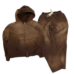 Conjunto de chándal de corte holgado, chándales personalizados con logo, proveedor de chándales para ropa urbana estadounidense, pedidos al por mayor de fábrica - Product Image 5