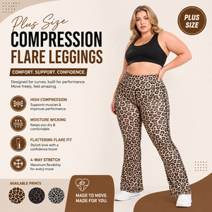 Leggings Estampados Personalizados OEM de Tallas Grandes para Mujer, Pantalones de Yoga con Corte Acampanado, Cintura Alta, Pantalones de Compresión para Gimnasio y Entrenamiento - Product Image 2