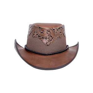 GENERSA SPORTS Chapeau de cowboy en laine marron unisexe à large bord, décontracté, pour l'extérieur/le cyclisme/les voyages, toutes saisons, taille adulte 50-52 cm - Product Image 2