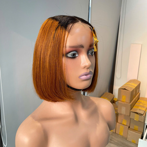 Peluca de Cabello Virgen Vietnamita 100% de Alta Calidad, Liso Natural, Color Ombre Naranja, para Mujer, Precio al por Mayor, Producto Capilar de Moda - Product Image 3