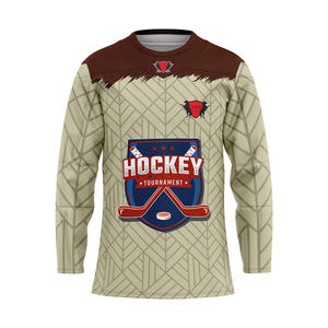 Jersey de Hockey Personalizado al por Mayor de Alta Calidad para Hombre, Transpirable, Impresión por Transferencia de Calor, 100% Poliéster - Product Image 4