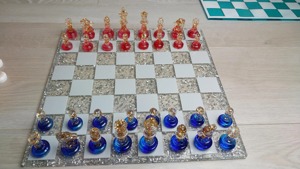 Juego de Ajedrez de Resina Artístico Hecho a Mano, Estilo Deportivo, Forma Personalizada, Tablero de Ajedrez Recreativo para Acción de Gracias/Año Nuevo - Product Image 5