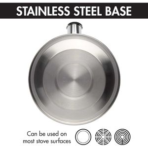 Bollitore per Tè in Acciaio Inox di Grado Alimentare, Manico Nero Spazzolato, Ebollizione Rapida, Manico Antiscottatura, Pieghevole, Capacità 1,5 Litri - Product Image 2