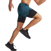 Pantalones Cortos Deportivos Transpirables de Punto con Cordón para Hombre, Ideales para Fitness, Levantamiento de Pesas, Verano, Jogging, Deportes Casuales y Entrenamiento Rápido