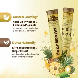 Comprimés effervescents au vinaigre de cidre de pomme OEM avec Moringa, soutien au métabolisme et à la gestion du poids, saveur ananas épicée - Product Image 5
