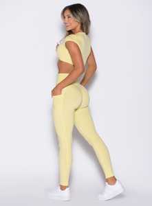 Leggings Deportivos Transpirables a Medida, de Cintura Media, hasta la Rodilla, sin Efecto Camel Toe, con Bolsillos Laterales, para Yoga, Gimnasio y Fitness, para Mujer - Product Image 3