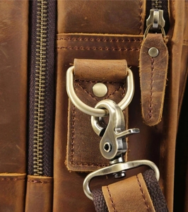 Nouveauté Sac à main en cuir véritable avec fermeture à glissière, style bohème écologique, sac de voyage unisexe - Product Image 6