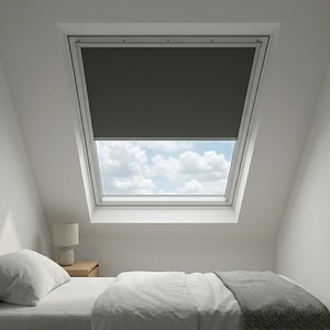 Tenda a Rullo <span class=keywords><strong>Oscurante</strong></span> Compatibile con Velux con Guide Laterali per Finestre Inclinata del Soffitto di Camere da Letto e Soffitte - Product Image 1