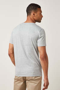 T-shirts pour hommes à col rond gris, vert, noir, blanc, sportifs, écologiques, coupe classique, été, 100% coton - Product Image 3
