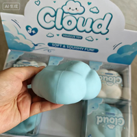 Jouet Squishy Nuage Croustillant 10CM à Rebond Lent avec Son Grincant, Jouet Sensoriel Anti-Stress