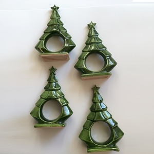 <b>Ceramic</b> Christmas Tree Napkin Holder Festive Table Decor for Homes Restaurants Cafes and Holiday Celebrations Table Decor Use - Product Image 2