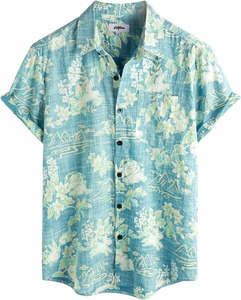 Camisa suave de manga corta para hombre, con estampado floral tropical, informal, para playa, con botones, de verano, vibrante y colorida, camiseta de verano para hombre - Product Image 2