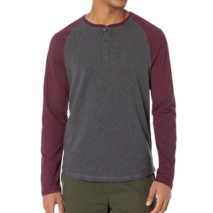 High Quality Regular Fit Street Wear Hip Hop Long Sleeve <b>Henley</b> T Shirts For <b>Men</b> <b>Top</b> Seller Solid Color <b>Men</b> <b>Henley</b> Shirt - Product Image 1