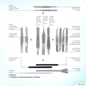 Ensemble de laparotomie de base professionnel - 160 pièces, instruments chirurgicaux manuels en acier inoxydable de haute qualité pour usage médical - Product Image 5