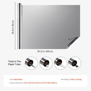 Pellicola Unidirezionale per Finestre, Effetto Specchio Diurno, Controllo del Calore, Adesione Statica, Protezione Solare, Pellicola Privacy per Porte e Finestre - Product Image 6