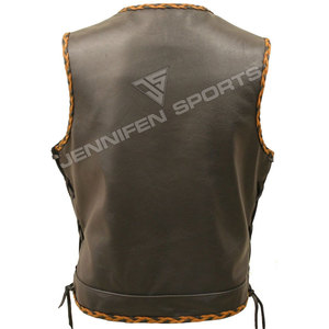 Chaleco de Motocicleta de Cuero Genuino para Hombre, Fabricado con Calidad Premium para Motociclistas que Buscan una Opción de Equipo de Conducción Elegante, Limpia y Duradera - Product Image 3