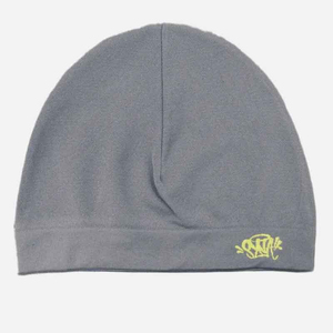 Gorro holgado gris con bordado amarillo neón, gorro de algodón suave y elástico, estilo urbano, hip hop, unisex, gorro de punto. - Product Image 2