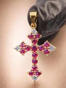 Colgante de Cruz con Diamante Moissanite VVS, Colgante Religioso, Amuletos de Plata 925, Joyería Cristiana, Regalos de Comunión - Product Image 6