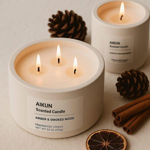 AIKUN Natural Wax Aromatherapy <b>Candle</b> with Hot Berry & Orange Blossom, Slow Burning Scented <b>Candle</b> Wholesale - Product Image 1