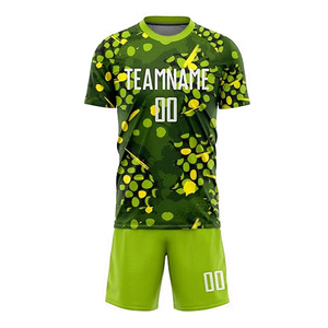 Custom High Quality Soccer Uniforms Soccer Wear Kit Short Sleeve Soccer Wear Jersey Set Football Uniform - Product Image 3