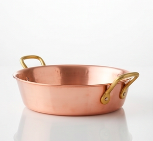 Round Heavy Copper Sauce <b>Pan</b> With Brass <b>Handle</b> Elegant Kitchenware Items Suitable For Home Hotel And Restaurant Use - Product Image 4