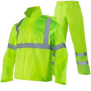 Combinaison de pluie imperméable haute visibilité, vêtements de travail réfléchissants pour la construction, vêtements de sécurité à manches longues, vêtements de sécurité intégrale, vente en gros - Product Image 5