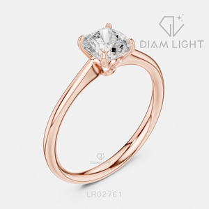 Bague de fiançailles en or blanc 14 carats avec diamant de laboratoire 0,86 carat, couleur F+, clarté VS+, taille coussin, pavé, bague de fiançailles et de mariage certifiée IGI - Product Image 4
