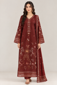Fashionista International Women's Purple Cotton Modal Salwar Kameez <b>White</b> Floral Embroidery <b>Printed</b> <b>Palazzo</b> Pants Traditional - Product Image 5