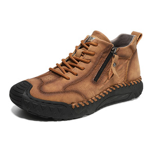 Botas Martin para Hombre, de Media Caña, de Cuero, Antideslizantes, Cómodas, Casuales, para Senderismo y Montañismo, Tallas Grandes, en Oferta - Product Image 5