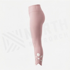 Leggings de Yoga Personalizables para Mujer, de Alta Calidad, Cintura Media, para Entrenamiento Físico, Pantalones Deportivos con Estampado Sólido, Varios Colores - Product Image 3