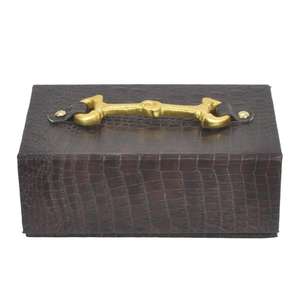 Decorative Leather Box Gold Horse Bit Style Hot Selling Storage Boxes & <b>Bins</b> Eco Friendly Custom Gift Box Luxury Home Decor - Product Image 4