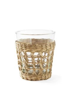 Natural Water Hyacinth Tumbler Glass Holder For Eco Friendly Kitchen Organization And Tabletop Display Use - Product Image 1