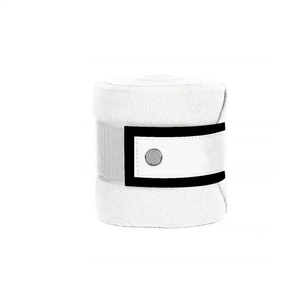 Vendas blancas de algodón para patas de caballo con cierre de velcro para entrenamiento y uso en establos. Vendas para patas de caballo para entrenamiento. - Product Image 3
