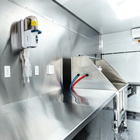Remorque de toilettage pour animaux de compagnie sur mesure avec baignoire intégrée en acier inoxydable, station de lavage mobile pour salon de toilettage