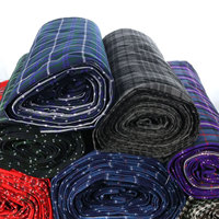 Authentique Écharpe en Laine Noire à Motif Tartan Écossais pour Tenue des Highlands et Usage Quotidien, Meilleure Vente OEM ODM