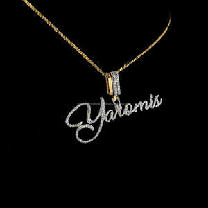 Personalizado Iced Hip Hop Carta Colgantes 925 Plata Chapado en oro Una fila 1,5 Pulgadas Vvs Moissanite Diamante IGI Certificado Hombres Mujeres - Product Image 3