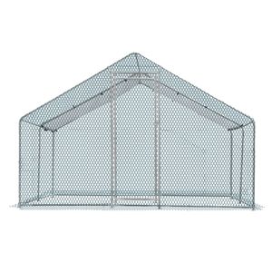 Pollaio Grande in Metallo 13 x 10 piedi con Copertura Impermeabile, Gabbia per Polli e Animali Domestici, Recinto per Conigli, Gatti, Cani e Pollame da Fattoria - Product Image 1
