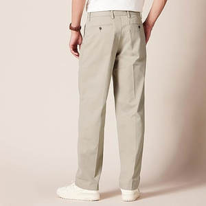 Pantalones Chinos Clásicos para Hombre, Resistentes a las Arrugas, con Pliegues, Cómodos, de Mezcla de Algodón, Casuales, para Oficina, Trabajo, Uso Diario, Premium - Product Image 2