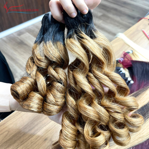 Vapeur Curl Oeuf Bouclés Trame Bundle Cheveux Expédition Rapide Dans Le Monde Entier Meilleur Service Pas Enchevêtrement Pas Mixte Vrais Cheveux génie trame - Product Image 3