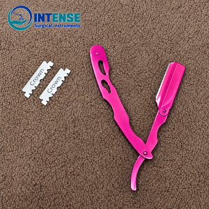 Rasoir professionnel pliable pour la coupe de cheveux, rasoir droit de barbier avec support de lame remplaçable, vente en gros - Product Image 6