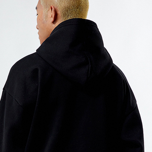Sweat à capuche oversize pour homme, style streetwear, 100% coton, doublure polaire épaisse, écologique, broderie, impression numérique, rouge - Product Image 4