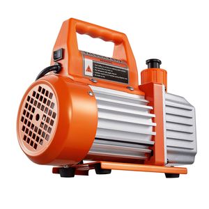 Kit Pompa Vuoto Rotativa Monostadio 1/3 HP per HVAC, 4 CFM, con Manometro AC e Set Manometri Collettore Refrigerante A/C, Componenti per Sistemi HVAC - Product Image 1