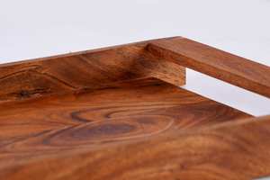 Bandeja DE SERVICIO DE MADERA hecha a mano de alta demanda Bandeja rústica y elegante para el hogar y la cocina Disponible a buen precio - Product Image 5