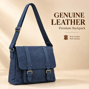 Leather Luxury Messenger <b>Bag</b> <b>Small</b> Vintage Crossbody Shoulder Satchel <b>Laptop</b> Work <b>Bag</b> Unisex Sport Outdoor Travel Handmade - Product Image 1